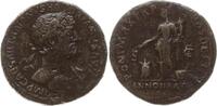 Römische Kaiserzeit, Rom Sesterz Hadrian, 117 - 138, Belob. Büste n.r. / Annona steht n.l. vor Modius -