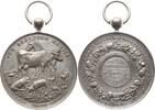 Belgien, Königreich, Antwerpen, Bouchout Tragbare versilberte Bronzemedaille Leopold II., 1865 - 1909, v. Grielens, auf die Landwirtschaftsausstellung -