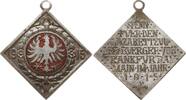 Frankfurt, Stadt Kleine tragbare Klippe mit Emailleeinlage Spende der Bürger von Frankfurt am Main für den Lazarettzug im Jahr 1915 -