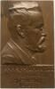 Österreich, Kaiserreich, Stadt Wien Große einseitige Bronzeplakette v. L. Hujer, a.d. Mediziner, Politiker u. Kunstsammler Julius Hofmann, 1840-1913 -