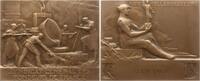 Frankreich Große Bronzeplakette v. E. Blin, Syndicat General des Fondeurs de France, Prämie verl. an Emile Colin -