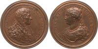 Lothringen, Herzogtum Bronzemedaille v. Saint-Urbain, auf Herzog Karl IV., 1625 - 1675 und seine Gemahlin Nicole -