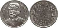 Frankreich, 3. Republik Vernickelte Zinkmedaille Général Boulanger, Député de la Seine, auf seine Wahl zum Präsidenten -