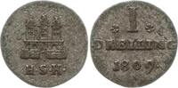 1 Dreiling 1809 HSK Hamburg, Stadt  Gutes sehr schön, min. Kr.