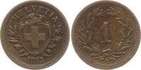 1 Rappen 1853 Schweiz  Sehr schön