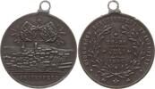 Tragbare Bronzemedaille 1890 Schweiz - Thurgau, Stadt Frauenfeld Eidgenössisches Schützenfest (Tir fédéral), Stadtansicht darüber 2 Wappen Sehr s...