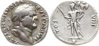 Römische Kaiserzeit, Rom Denar Vespasian, 69 - 79, bel. Kopf n.r. / Mars mit Lanze und Tropaeum -
