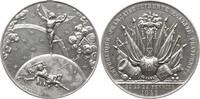 Zinnmedaille 1848 Frankreich, 2. Republik v. Garnier, a.d. Februarrevolution, Weltkugel, 22. 23. 24 Fevrier 1848 Vorzüglich, sauber entfernte Öri...