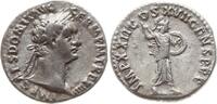 Römische Kaiserzeit, Rom Denar Domitian, 81 - 96, Belorb. Kopf n.r. / Minerva mit erhobenem Speer und Schild -