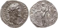 Römische Kaiserzeit, Rom Denar Antoninus Pius, 138 - 161, bel. Büste n.r. / Aequitas mit Waage und Zepter -