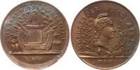 Frankreich, 2. Republik Kleine Bronzemedaille Februarrevolution, Ils sont morts pour la patrie, Urne auf Sockel über Waffen -