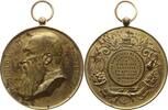 Belgien, Königreich, Hennegau, Stadt Chatêlet Tragbare vergoldete Bronzemedaille Leopold II., 1865 - 1909, Cercle Horticulture de Chatelineau, Bienenkorb -