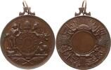 Belgien, Königreich, Flandern, Gemeinde Hamme Tragbare Bronzemedaille Leopold II., 1865-1909, v. Paul Fisch, Landwirtschaftsprämie, Comice Hamme -
