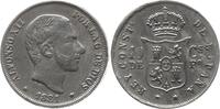 Philippinen 10 Centavos de Peso Alfonso XII., 1874 - 1885, Manila -
