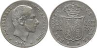 Philippinen 20 Centavos de Peso Alfonso XII., 1874 - 1885, Manila -