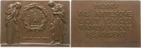 Schweiz - Genf Bronzeplakette v. C.A. Angst, Cercle des Arts et des Lettres de Geneve, Louvain, Reims, Ypres -