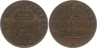 Preußen, Königreich 4 Pfennig Wilhelm I., 1861 - 1888, Berlin -