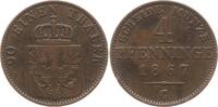 Preußen, Königreich 4 Pfennig Wilhelm I., 1861 - 1888, Frankfurt -
