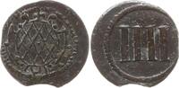 Bayern, Herzogtum Kipper Cu Kreuzer (4 Pfennig) Maximilian I., 1598 - 1623, überdurchschnittliche Erhaltung für diesen Typ -
