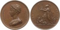 Frankreich, Königreich Kleine Bronzemedaille Louis XVIII., 1814-1824, Sign. MTN, Geburt Henri V., Brb. Herzogin von Berry -