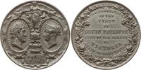 Großbritannien Zinnmedaille Victoria, 1837-1901, v. Allen & Moore, Besuch von Louis Philippe in London -