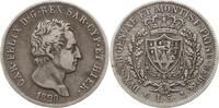 Italien - Sardinien 5 Lire 1829 Carlo Felice, 1821 - 1831, Genua Fast se... 80,00 EUR  zzgl. 5,00 EUR Versand