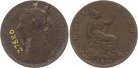 Großbritannien 1/2 Penny Victoria, 1837 - 1901, aus alter Sammlung -