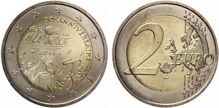 Piece 2 Euro 30 Anniversaire Fete De La Musique