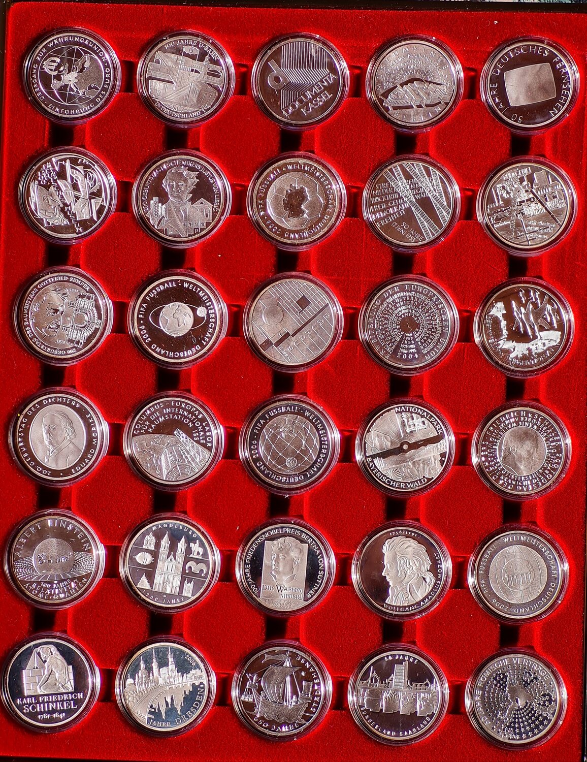 2002 2010 50 x 10 Euro Deutschland Gedenkmünzen komplett 925 Silber