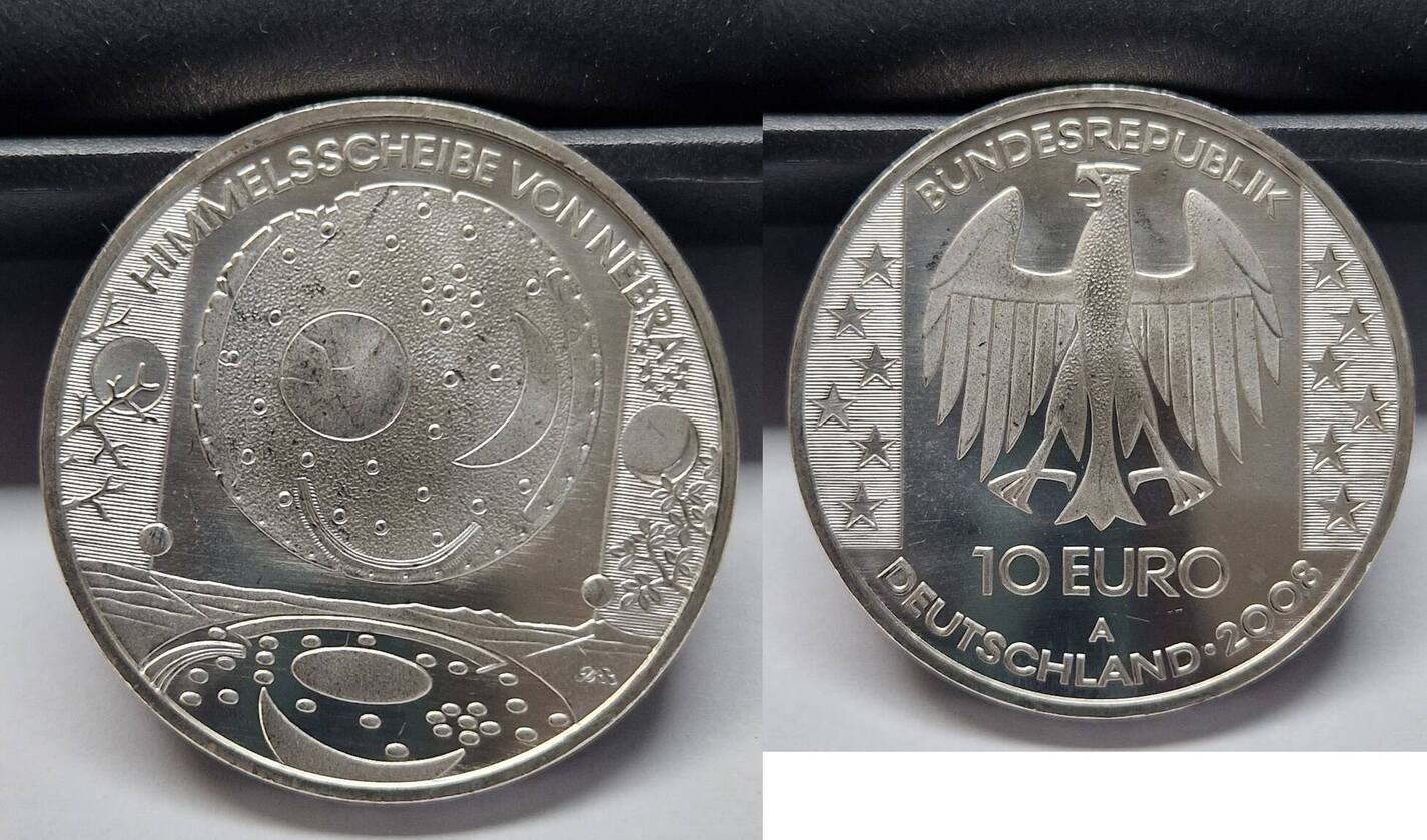 10 Euro Münze 2008 Himmelsscheibe Von Nebra Wert 10 Euro 2008 Himmelsscheibe von Nebra Bankfrisch | MA-Shops