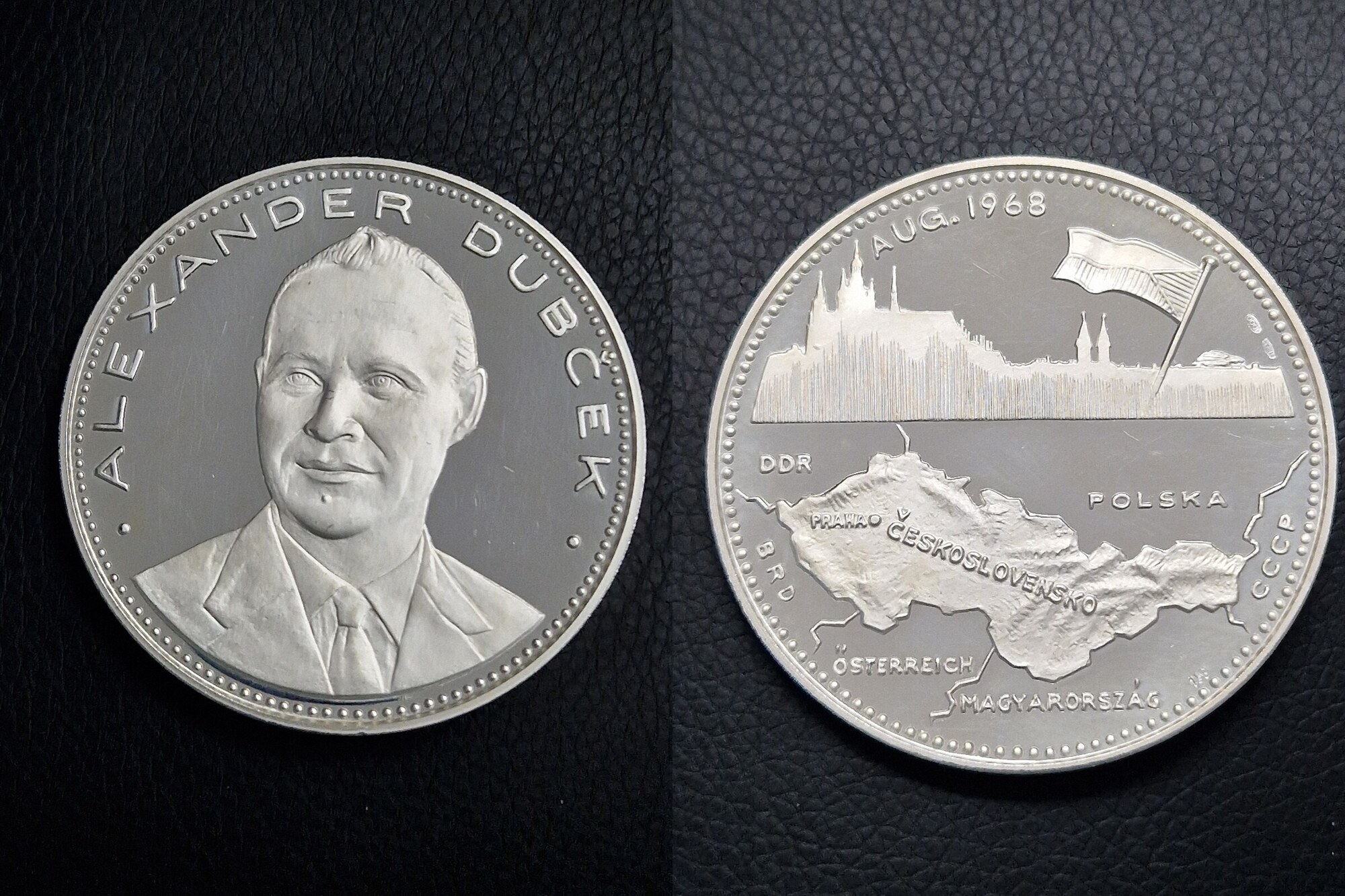 1968 CSSR Tschechoslowakei Dubcek 70 Gramm Silber Nummer 153 PP 1968-cssr-tschechoslowakei-dubcek-70-gramm-silber-nummer-153-pp