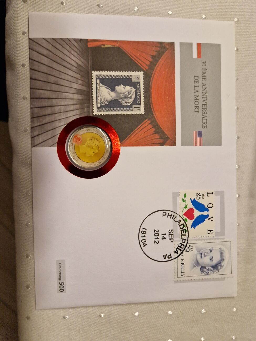 2012 Numisbrief Monaco Grace Kelly Gracia Patricia 2 Euro Münze Emailliert emalliert