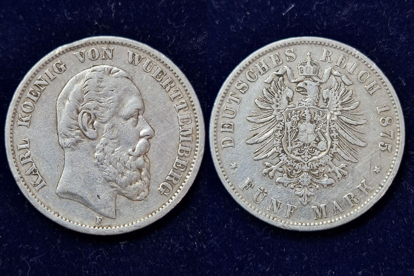 1875 5 Mark Württemberg Jaeger 173 ss | MA-Shops