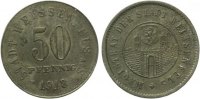 Weissenburg - Zink 1918 (Funck 589.3) Rand geriffelt 50 Pfennig -