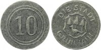 Grünhain - hellblau Pappe ohne Jahr (Funck 177.1A) 10 Pfennig -