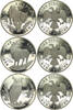 Russland 3 x 1 Rubel 1993 Rotes Buch pp Tiermotive -