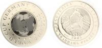 Weißrussland 20 Rubel 2005 PP Fussball-WM 2006 in Deutschland Silber in Farbe