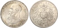 5 Mark Sachsen Meiningen 1908 Georg II mit Kurzen Bart