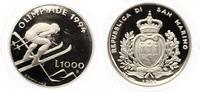 1000 Lire San Marino 1994 Silber olympische spiele Skispringen