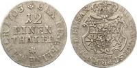 1/12 Taler Sachsen Albertinische Linie 1763 I.F.oF Friedrich Christian