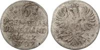 6 Pfennig Brandenburg - Preußen 1707 HFH Magdeburg Friedrich I. 1701-1713