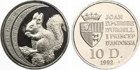 10 Dinar Andorra 1992 Eichhörnchen Gefährdete Tierwelt