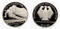 10 Euro Alpine Ski-WM 2010 Silber Polierte Platte
