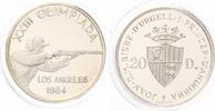*Andorra 20 Dinar Silber *Olympia Los Angeles 1984