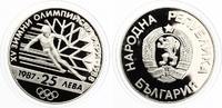 25 Leva Bulgarien 1987 Olympische Spiele 1988 Abfahrtsläufer Silber
