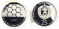 BULGARIEN 25 LEVA FUssBALL WM 1990 SILBER