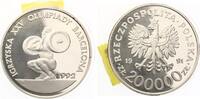Polen 200000 Zloty Silber 1991 Olympia 1992 Gewichtheben