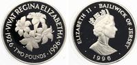 JERSEY 2 Pfund 1996 n Queen Elizabeth's 70th Birthday Lilies