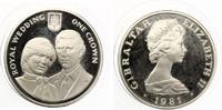 Gibraltar 1 Crown 1991 Hochzeit Diana und Prince Charles