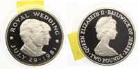 Jersey 2 Pounds 1981 - Royal Wedding - Lady Diana & Prince Charles - Silber